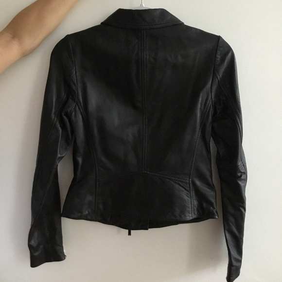 Karen Millen  leather biker jacket - Picture 2 of 4